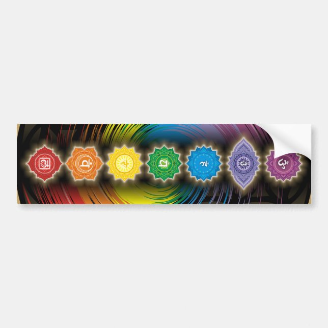 Adesivo Para Carro Balança Chakra Yoga Mat (Frente)
