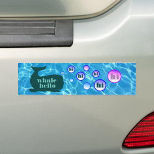 Adesivo Para Carro Baleia Alô Vestido