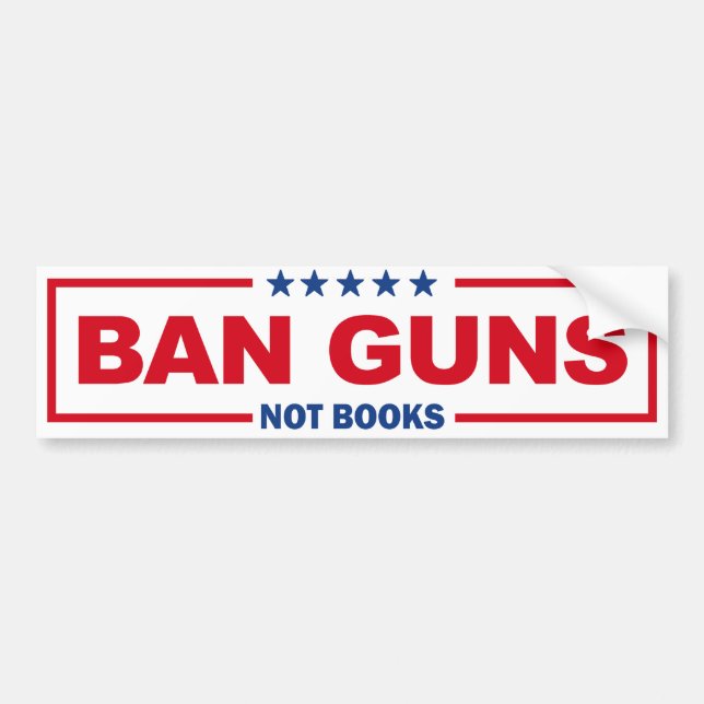 Adesivo Para Carro Ban Guns Não Livros (Frente)