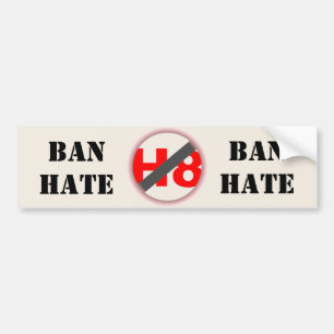 Adesivo Para Carro Ban Hate