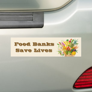 Adesivo Para Carro Bancos de comida salvam vidas
