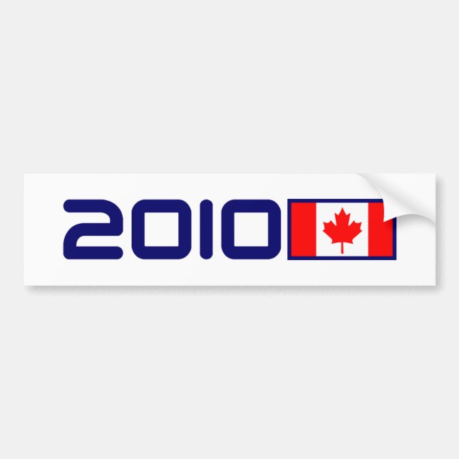 Adesivo Para Carro BANDEIRA 2010 de Canadá (Frente)
