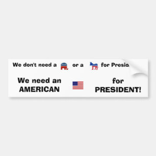 Adesivo Para Carro bandeira americana, asno da democrata, ele