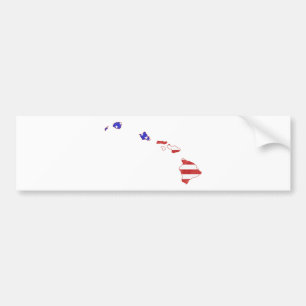 Adesivo Para Carro Bandeira americana dada forma mapa do estado da