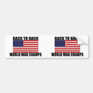 Adesivo Para Carro Bandeira americana de volta aos campeões traseiro