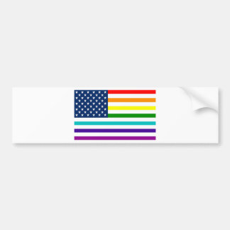 Adesivo Para Carro Bandeira americana do arco-íris