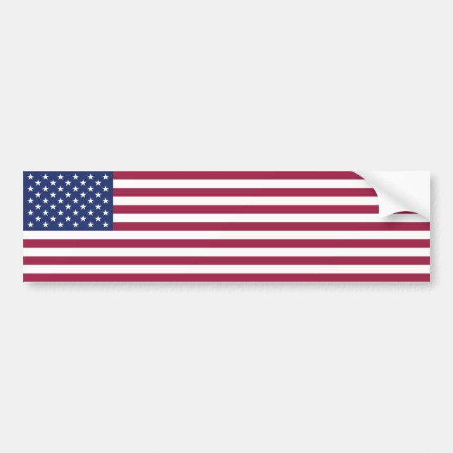 Adesivo Para Carro Bandeira Americana do Bumper Sticker Esticada (Frente)