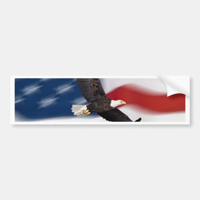 Adesivo Para Carro Bandeira americana e águia (Frente)