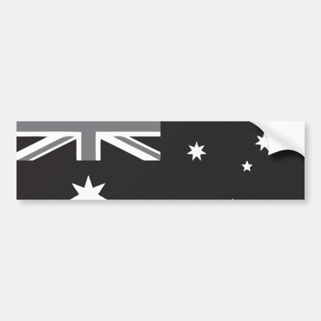 Adesivo Para Carro Bandeira australiana preto e branco (Frente)