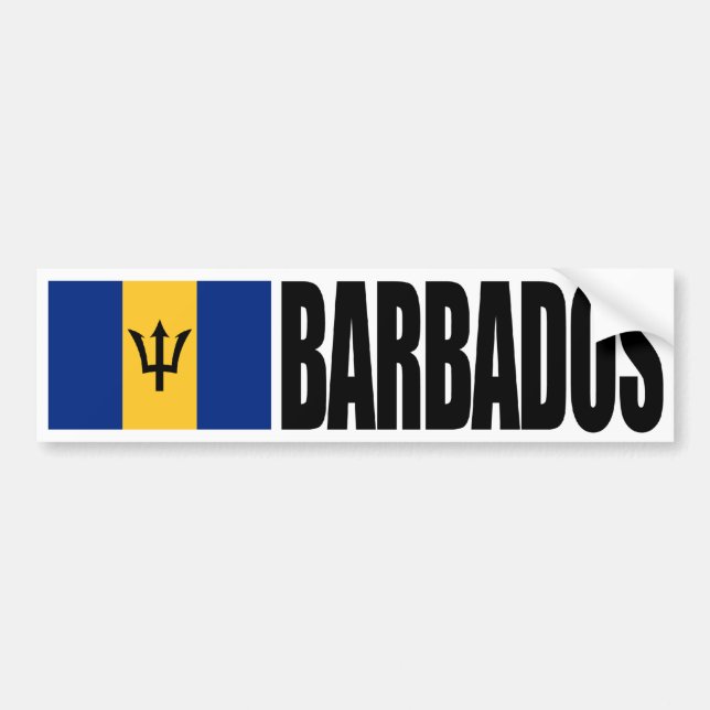 Adesivo Para Carro Bandeira Barbados (Frente)