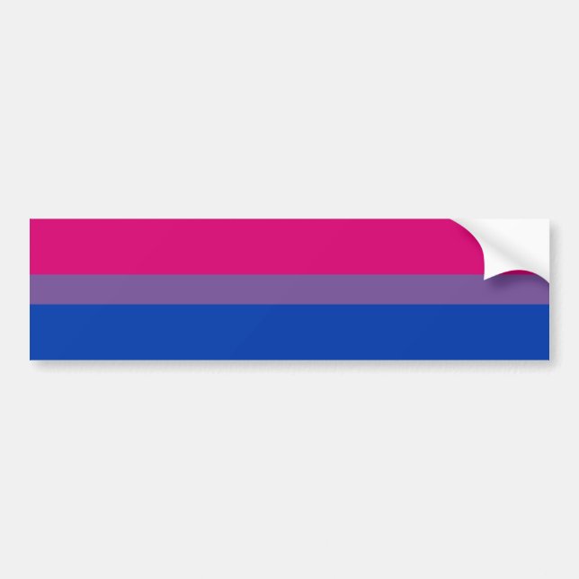 Adesivo Para Carro Bandeira bissexual do orgulho (Frente)