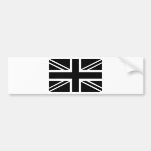 Adesivo Para Carro Bandeira BLack & White Classic Union Jack British(