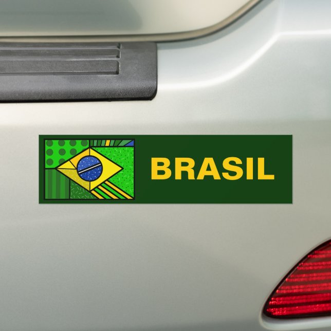 Adesivo Para Carro Bandeira brasileira (No carro)