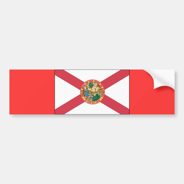 Adesivo Para Carro Bandeira Bumpersticker do estado de Florida (Frente)