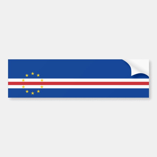 Adesivo Para Carro Bandeira Cabo Verde (Frente)