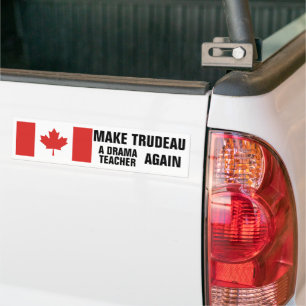 Adesivo Para Carro Bandeira Canadense Tornar Trudeau um Professor de