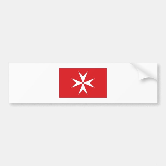 Adesivo Para Carro Bandeira civil de Malta (Frente)