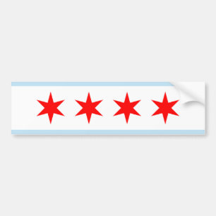 Adesivo Para Carro Bandeira da cidade de Chicago