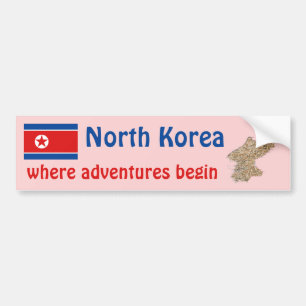 Adesivo Para Carro Bandeira da Coreia do Norte + Autocolante no vidro