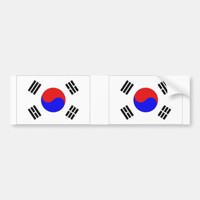 Adesivo Para Carro Bandeira da Coreia do Sul (Frente)