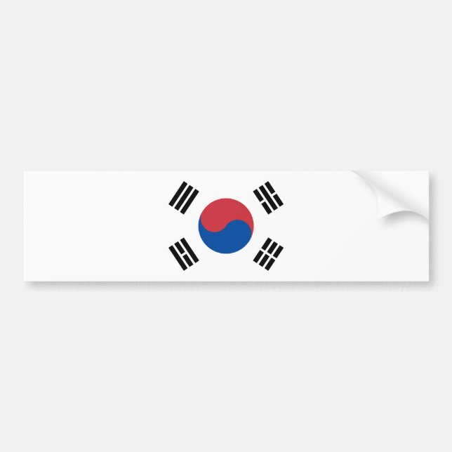Adesivo Para Carro Bandeira da Coreia do Sul (ROK) (Frente)