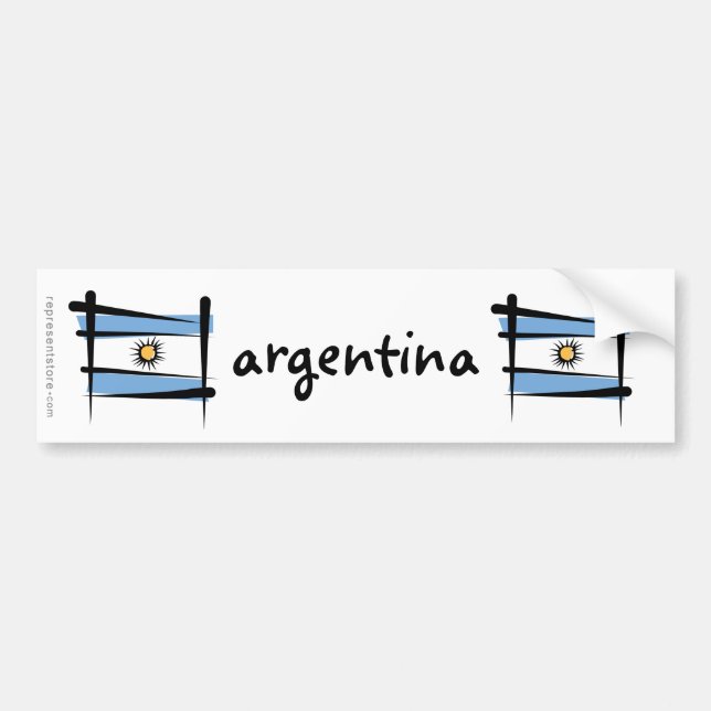 Adesivo Para Carro Bandeira da escova de Argentina (Frente)