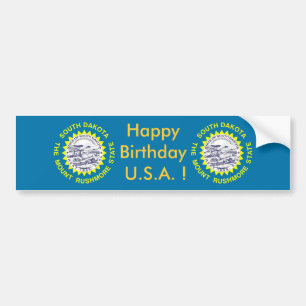 Adesivo Para Carro Bandeira da etiqueta de South Dakota