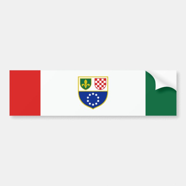 Adesivo Para Carro Bandeira da Federação da Bósnia e Herzegovina (Frente)