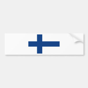 Adesivo Para Carro Bandeira da Finlândia - Suomen Lippu - Siniristili