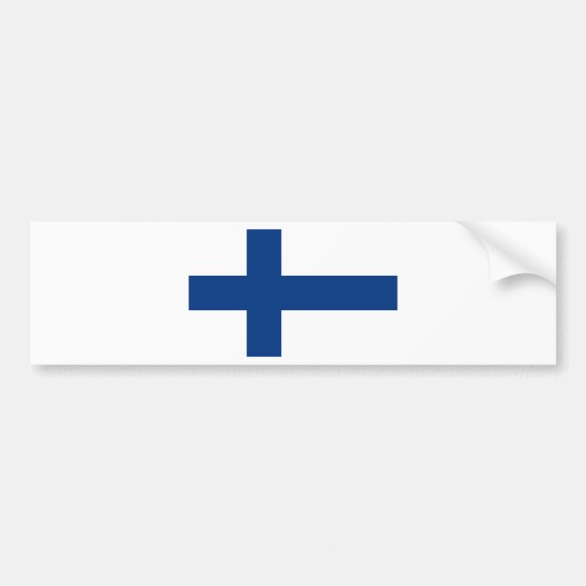 Adesivo Para Carro Bandeira da Finlândia - Suomen Lippu - Siniristili (Frente)