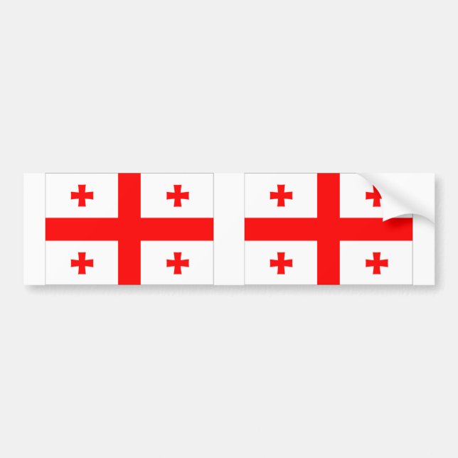 Adesivo Para Carro Bandeira da Geórgia (Frente)