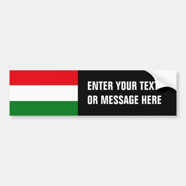 Adesivo Para Carro Bandeira da Hungria (Frente)