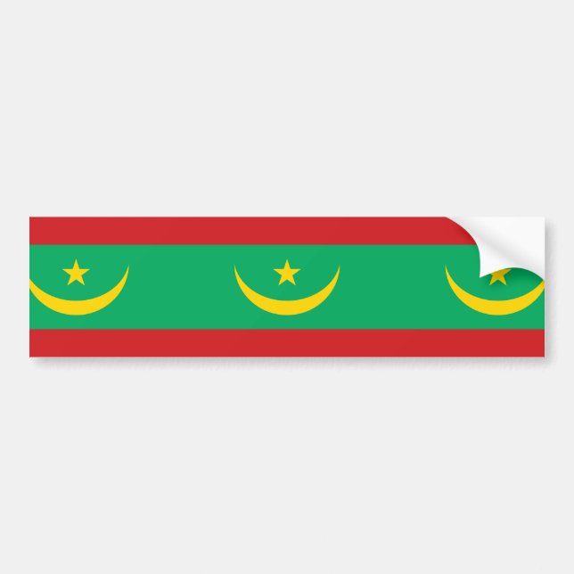 Adesivo Para Carro Bandeira da Mauritânia (Frente)