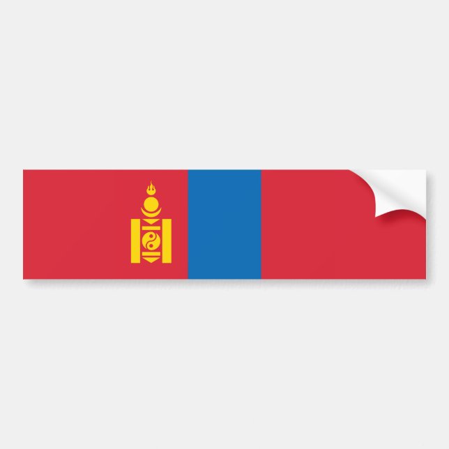 Adesivo Para Carro Bandeira da Mongólia (Frente)