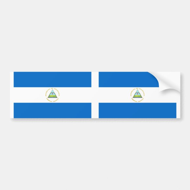 Adesivo Para Carro Bandeira da Nicarágua (Frente)