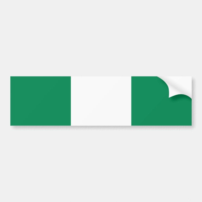 Adesivo Para Carro Bandeira da Nigéria (Frente)