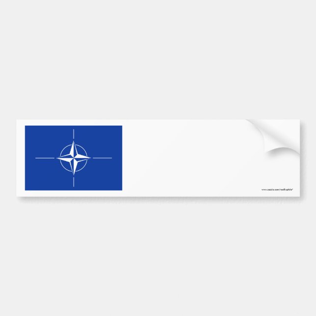 Adesivo Para Carro Bandeira da OTAN (Frente)