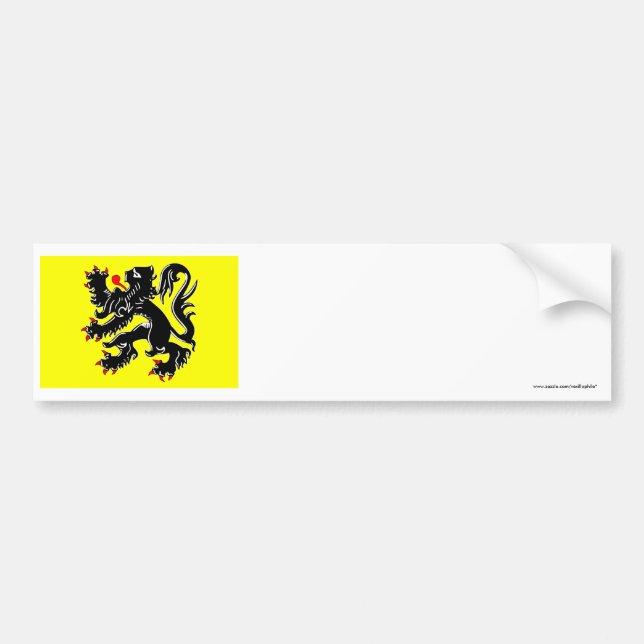 Adesivo Para Carro Bandeira da região de Flanders (Frente)