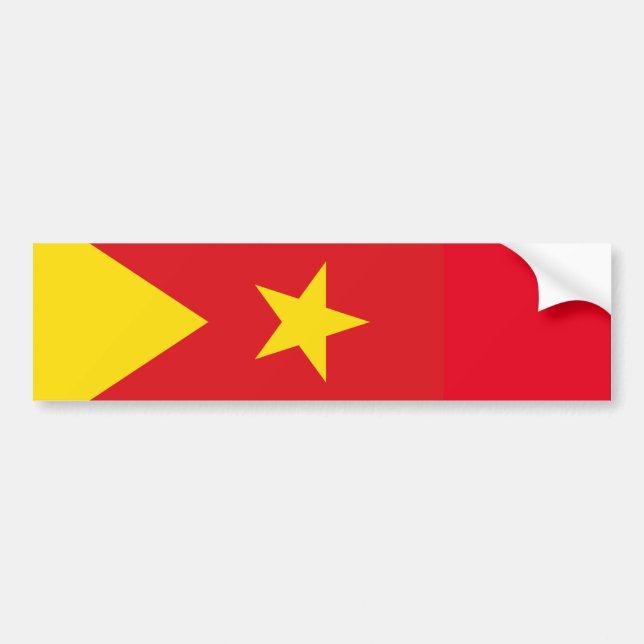 Adesivo Para Carro Bandeira da região de Tigray (Frente)