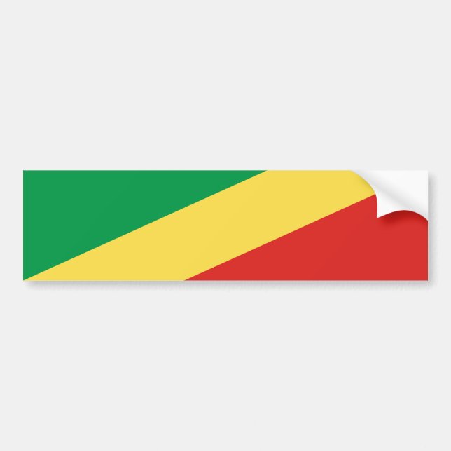 Adesivo Para Carro Bandeira da República do Congo (Frente)