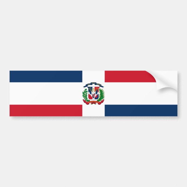 Adesivo Para Carro Bandeira da República Dominicana (Frente)