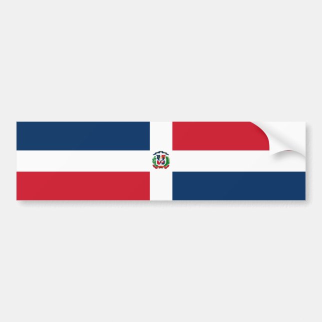 Adesivo Para Carro Bandeira da República Dominicana (Frente)