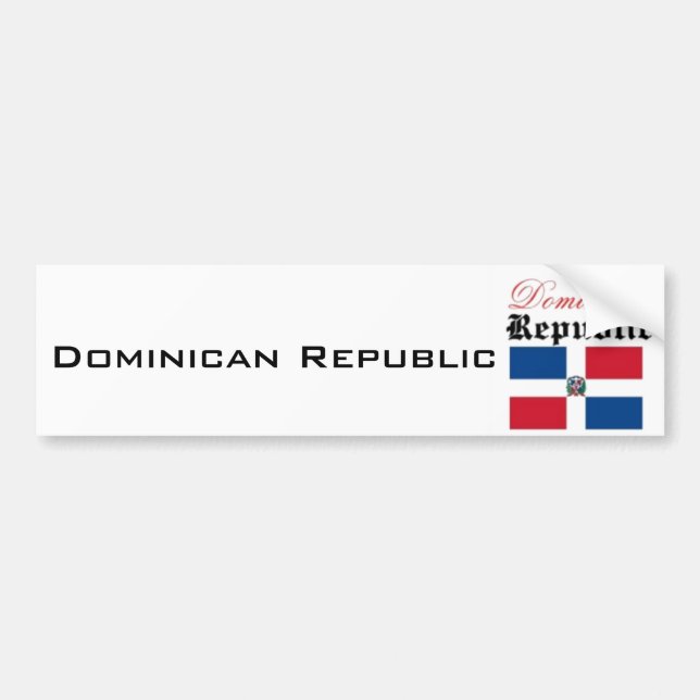 Adesivo Para Carro Bandeira da República Dominicana (Frente)