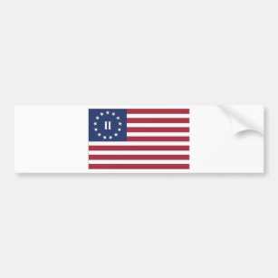 Adesivo Para Carro Bandeira da segunda Revolução Americana