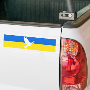Adesivo Para Carro Bandeira da Ucrânia - Vara da Paz - Liberdade - Pa
