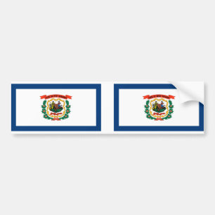 Adesivo Para Carro Bandeira da Virgínia Ocidental