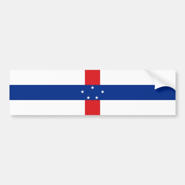 Adesivo Para Carro Bandeira das Antilhas Neerlandesas (Frente)