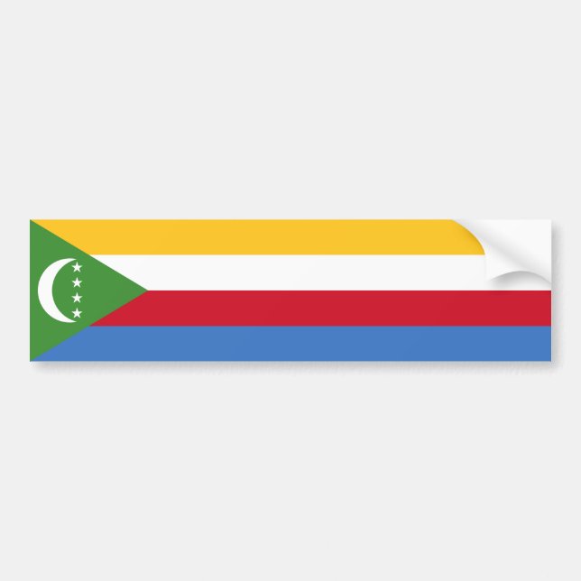 Adesivo Para Carro Bandeira das Comores (Frente)