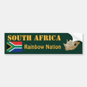 Adesivo Para Carro Bandeira de África do Sul + Autocolante no vidro