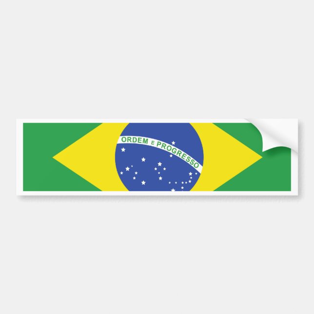 Adesivo Para Carro Bandeira de alta qualidade de Brasil (Frente)